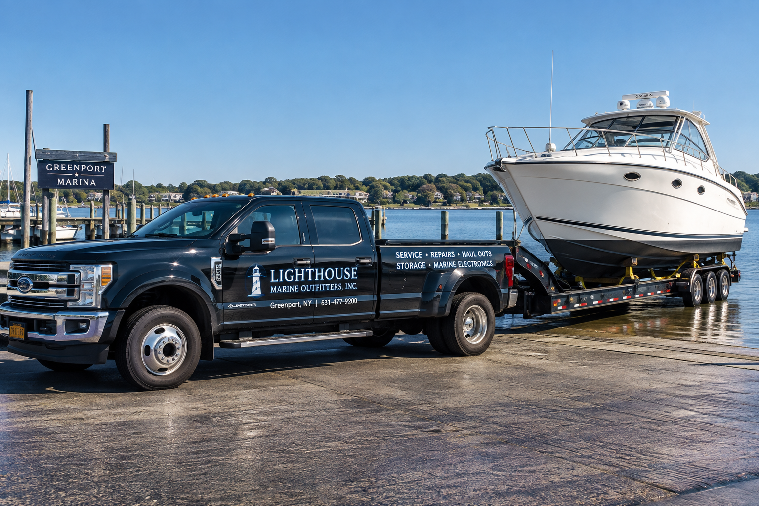 Large vessel transport and marine service